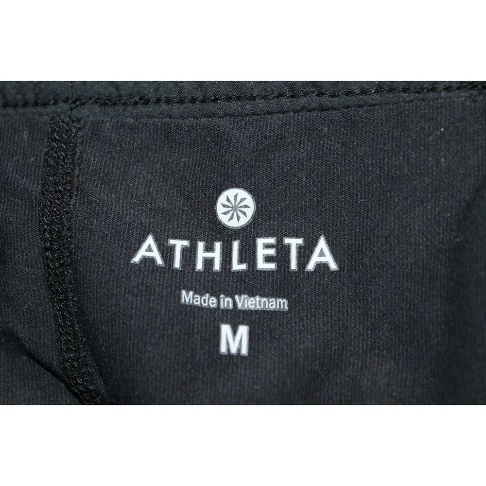 Womens Athleta Hana Short 2 In 1 Black Polyester Spandex Athletic Shorts Size M